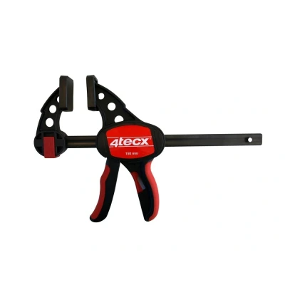 Afbeelding van 4Tecx Eenhands Snellijmtang 150 mm Klemkracht: kg Nylon en Stalen Constructie Verwijderbare Beschermkappen Om te zetten in Spreider