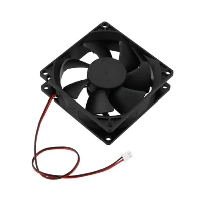 Afbeelding van Be In Your Mind 1 st 80mm x 25mm Borstelloze Koelventilator DC 12V 0.2A Dual Kogellager Fan 2Pin Plastic 8025 7 Blades Zwart