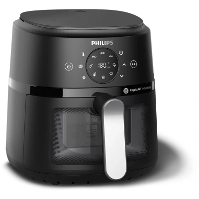 Afbeelding van Philips 2000 series NA211/00 friteuse Enkel 3,2 l Vrijstaand 1300 W Heteluchtfriteuse Zwart, Zilver