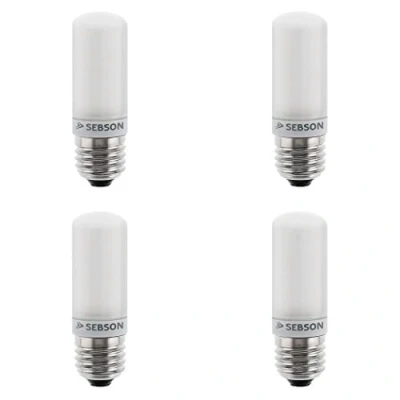 Afbeelding van SEBSON E27 LED Lamp 4W vervangt 40W 400lm Warm Wit 3000K Niet Dimbaar 280 Stralingshoek Buislamp 230V Set van 4