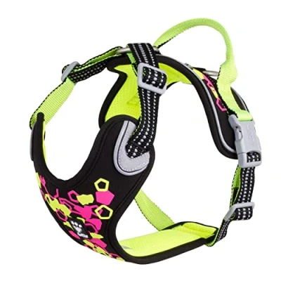 Afbeelding van Hurtta Weekend Warrior Harness Hondenharnas Neon Licorice Borstomvang: 100 120 cm