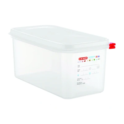 Afbeelding van Araven GN 1/3 voedselbak met deksel 6L (4 stuks)