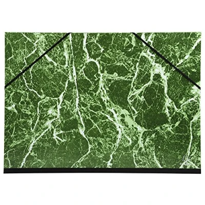 Afbeelding van Tekenmap gemarmerd e last. 32x45 groen per 10