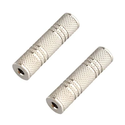 Afbeelding van Jopto 2 STKS 3.5mm Adapter Stereo Jack Vrouwelijke Audio Joiner naar Koppeling Vernikkeld Metalen 1/8 &quot;Stereo Aux Cord Geslacht Wisselaar Hoofdtelefoon