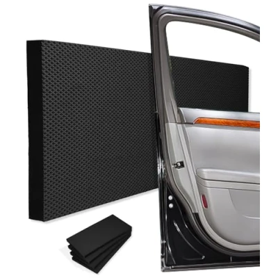 Afbeelding van 4 x wandbescherming voor garagewand, 40 20 2 cm, zelfklevende randbescherming, schuim, garage, wandbescherming, deurrandbescherming garagemuur, autodeuren, carport (zwart)