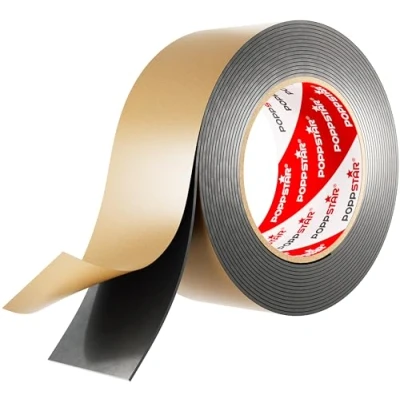 Afbeelding van Poppstar Dubbelzijdige Butyl Tape (5 m x 50 mm 1,6 mm) Afdichtband Zelfklevend Zwart