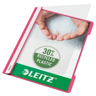 Afbeelding van L:Plastic File A4 Front clear pink