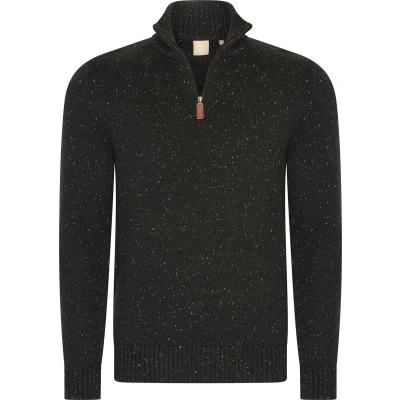 Afbeelding van Mario Russo Skipper Heren Trui Half Zip Zwart XXL
