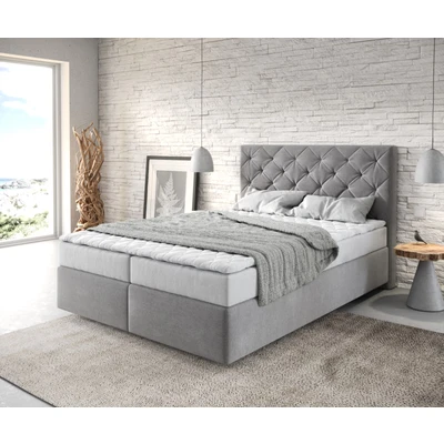 Afbeelding van Boxspringbed Dream Great microvezel grijs 140x200 met matras en topper