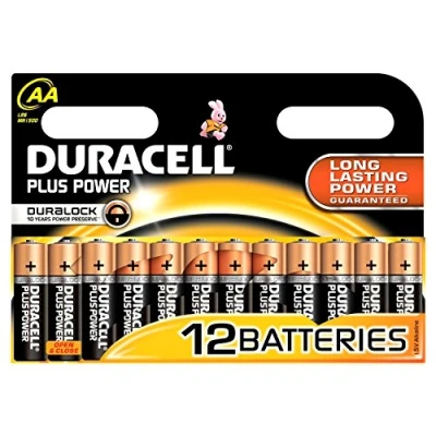 Afbeelding van Duracell Plus Mono alkaline batterijen LR20, Grootte AA 12 Stuk oranje/zwart