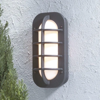 Afbeelding van Konstsmide Loke 513 752 Buitenlamp (wand) Spaarlamp, LED E27 60 W Zwart