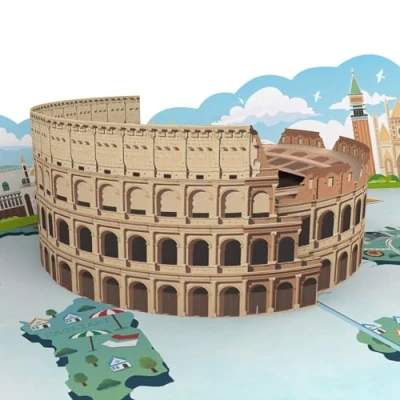 Afbeelding van MOKIO® Pop Up Kaart Italië 3D wenskaart voor een verjaardag, Verjaardagskaart