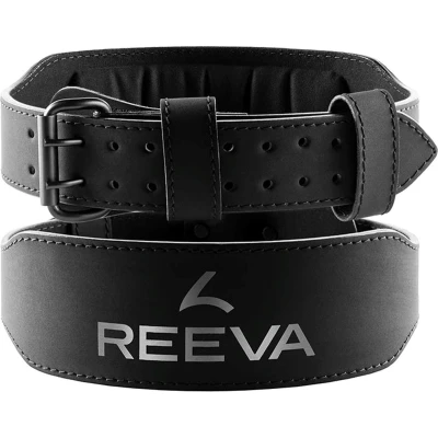Afbeelding van Reeva Lifting Belt van Microfiber Leer Halterriem 6 mm Zwart M