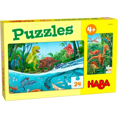 Afbeelding van Haba 2 in 1 Puzzel Dino&#039;s 24 stukjes 4+
