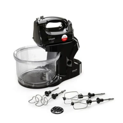Afbeelding van Smapp Handmixer Blender met kom 451.8 2 kommen zwart, Handmixer, Zwart