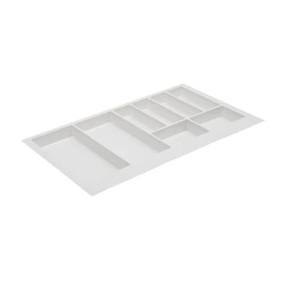 Afbeelding van GTV Lade inzetstuk Axispace, bestekbak voor laden, bestekbak, keukenkeukenkast, kunststof besteklade, wit 840 x 472 mm