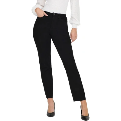 Afbeelding van Only Jeans Onlemily Hw Str Crp Ank Raw Mae034 15219264 Black Denim Dames Maat W32 X L30