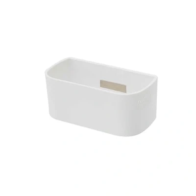 Afbeelding van KalaMitica Magnetische pennenhouder, markeerhouder, bloempot container voor magneetbord, koelkast en ander magnetisch oppervlak 13,8 x 6,7 5,7 cm wit