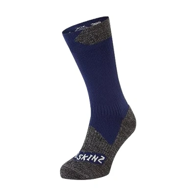 Afbeelding van SEALSKINZ Raynham Waterdichte halfhoge sok voor alle weersomstandigheden, blauw/mergelgrijs, M
