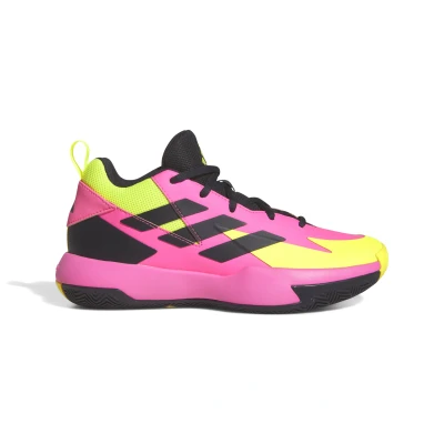 Afbeelding van adidas Performance Cross EM UP Select Unisex Basketbalschoenen voor kinderen, Maat: 36 2/3, Lucid pink/aurora black/lucid lemon Textiel/ synthetisch