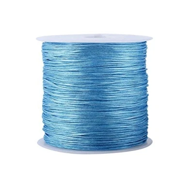 Afbeelding van Haofy nylon koord, 100 m x 0,8 mm, kralenkoord, macramédraadkabel voor doe het zelf handwerk, armbanden, halskettingen, rattail, nylondraad, satijnen koord maken van sieraden,