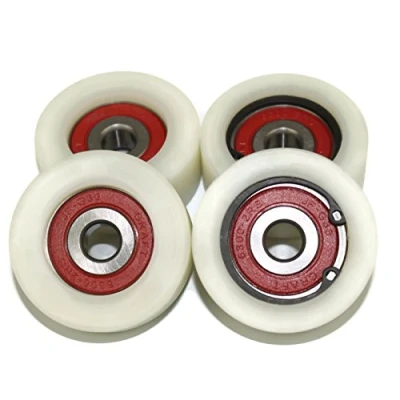 Afbeelding van (50 20 10) Pack van 4 x 50 mm diameter gefreesde nylon wielen UK based inventaris (20 brede 10 lager)