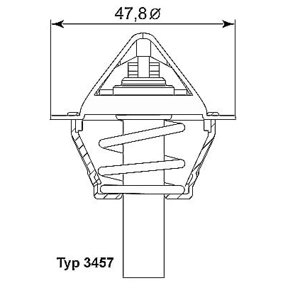 Afbeelding van Thermostaat, koelvloeistof BorgWarner (Wahler) 3457.90D