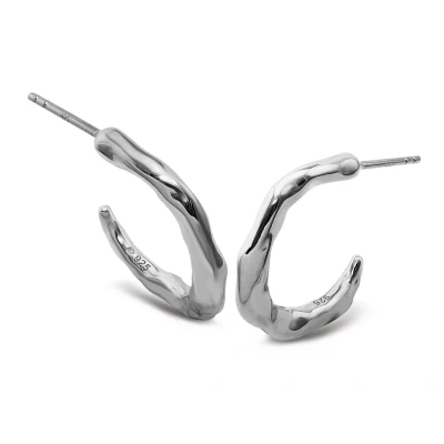 Afbeelding van Jwls4u Earparty Oorbellen Hoops Zilver JE044S