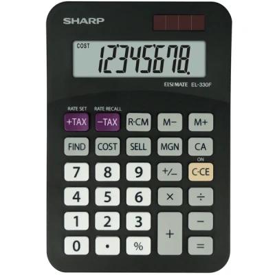 Afbeelding van Calculator Sharp EL330FBBK zwart desktop per 10