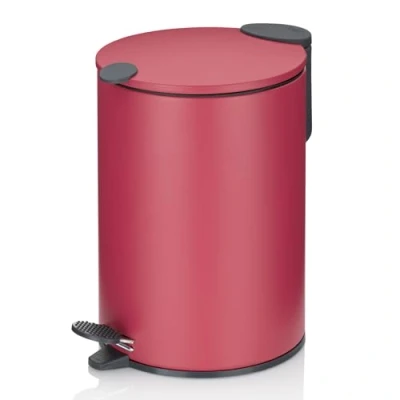 Afbeelding van Prullenbak Kela Mats 3L Pastel Red