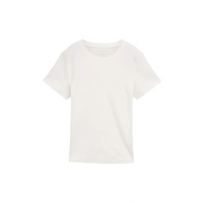 Afbeelding van TOM Tailor MIT Rundhalsausschnitt Tshirt basic, Dames, Maat: XS, Whisper white