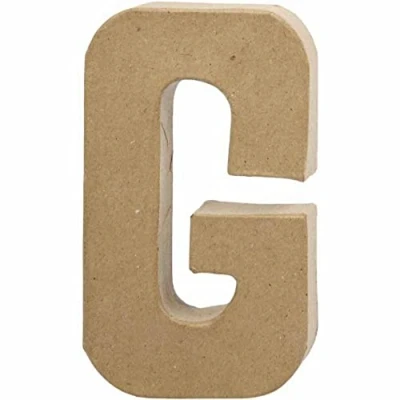Afbeelding van Creotime papier mâché letter G 20,5 cm
