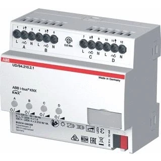 Afbeelding van Abb busch jaeger knx led dimmer 4 v 210 w va dinrail 2cka006197a0047