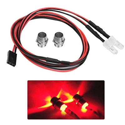 Afbeelding van RC LED Licht Kits, 2PCS 5mm Scheinwerfer Zubeh?r Lichter f¨¹r 1/10 Modell Drift Auto Fahrzeug(12# rotes Licht)