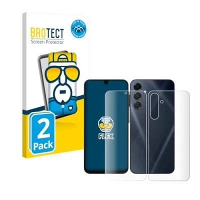 Afbeelding van BROTECT Screenprotector voor Samsung Galaxy A16 5G (Voor+Achter) Folie Beschermfolie transparant volledig dekking (2 Stuks)