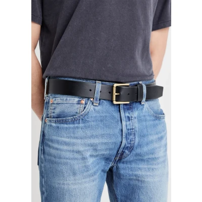 Afbeelding van Levi&#039;s dames Riem van leer in de kleur Zwart, maat: 100 cm