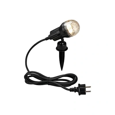 Afbeelding van Briloner Leuchten Terra LED buitenlamp 3078 015 incl. grondspies en muurbeugel schijnwerper draaibaar netsnoer parelmoereffect warmwit 3000K IP44 20.000 branduren Ø5,8 x 11 19,5 cm