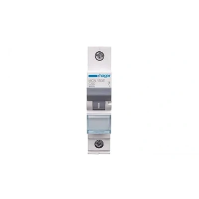 Afbeelding van Hager installatieautomaat 1p 6ka c karakteristiek 50a 1 module mcn150e