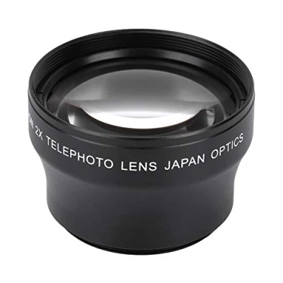 Afbeelding van 37 mm 2X telelensconversielens met lenszak, VBESTLIFE high definition telelens, past op camera lensdraad