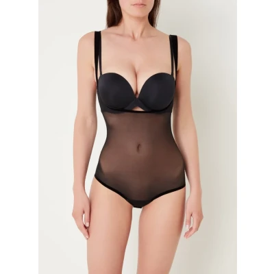 Afbeelding van Wolford dames Tulle corrigerende body van mesh in de kleur Zwart, maat: 46