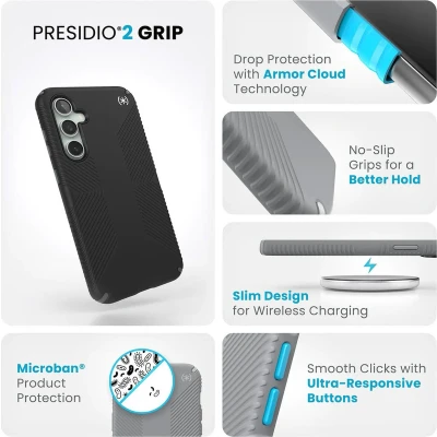 Afbeelding van Speck Presidio2 Grip Samsung Galaxy S23 FE Black with Microban