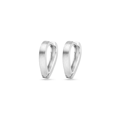 Afbeelding van Zilver Gerhodineerd Klapoorringen Mat 15 Mm 1340031