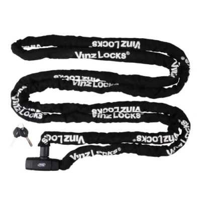 Afbeelding van VINZ Olympus Lang Kettingslot / Fietsslot Bootslot met Vaste Kop 8mm 500cm 5 meter