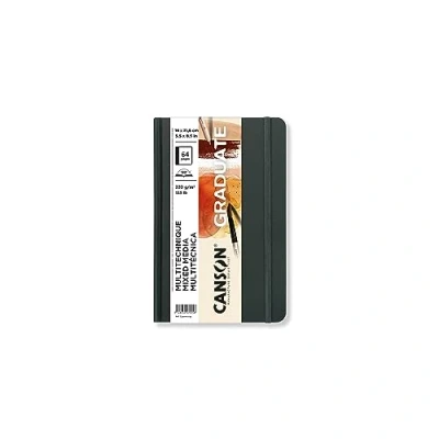 Afbeelding van CANSON Graduate Book schetsboek, dubbelzijdig: generfd en glad, 220 g/m², hardcover, 14 x 21,6 cm, natuurlijk, 65 vellen