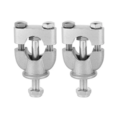 Afbeelding van Fydun Manubrio Riser, 2 Pezzi 7/8 Pollici 22mm Argento Lega di Alluminio Moto Manubri Montare Morsetto per ATV