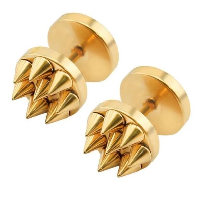 Afbeelding van Spike Stud oorbellen edelstaal Rose