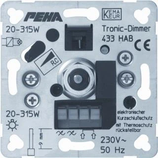 Afbeelding van Peha tronic dimmer fase afsnijding ten behoeve van laagspanninghalogeenlamp 433 HAB OA
