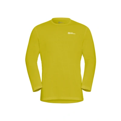 Afbeelding van Jack Wolfskin Vonnan Longsleeve, Heren, Maat: Medium, Chartreuse