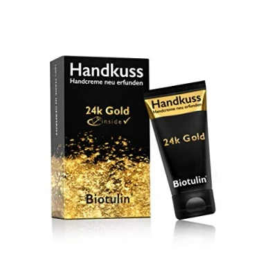 Afbeelding van Handkus handcrème met 24 karaat goud biotulin complex anti rimpel gezichtsserum voor dames en heren hyaluronzuur aging ingrediënten
