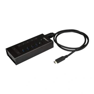 Afbeelding van StarTech.com HB30C5A2CST USB 3.0 (3.1 Gen 1) Type B 5000Mbit/s Zwart hub &amp; concentrator